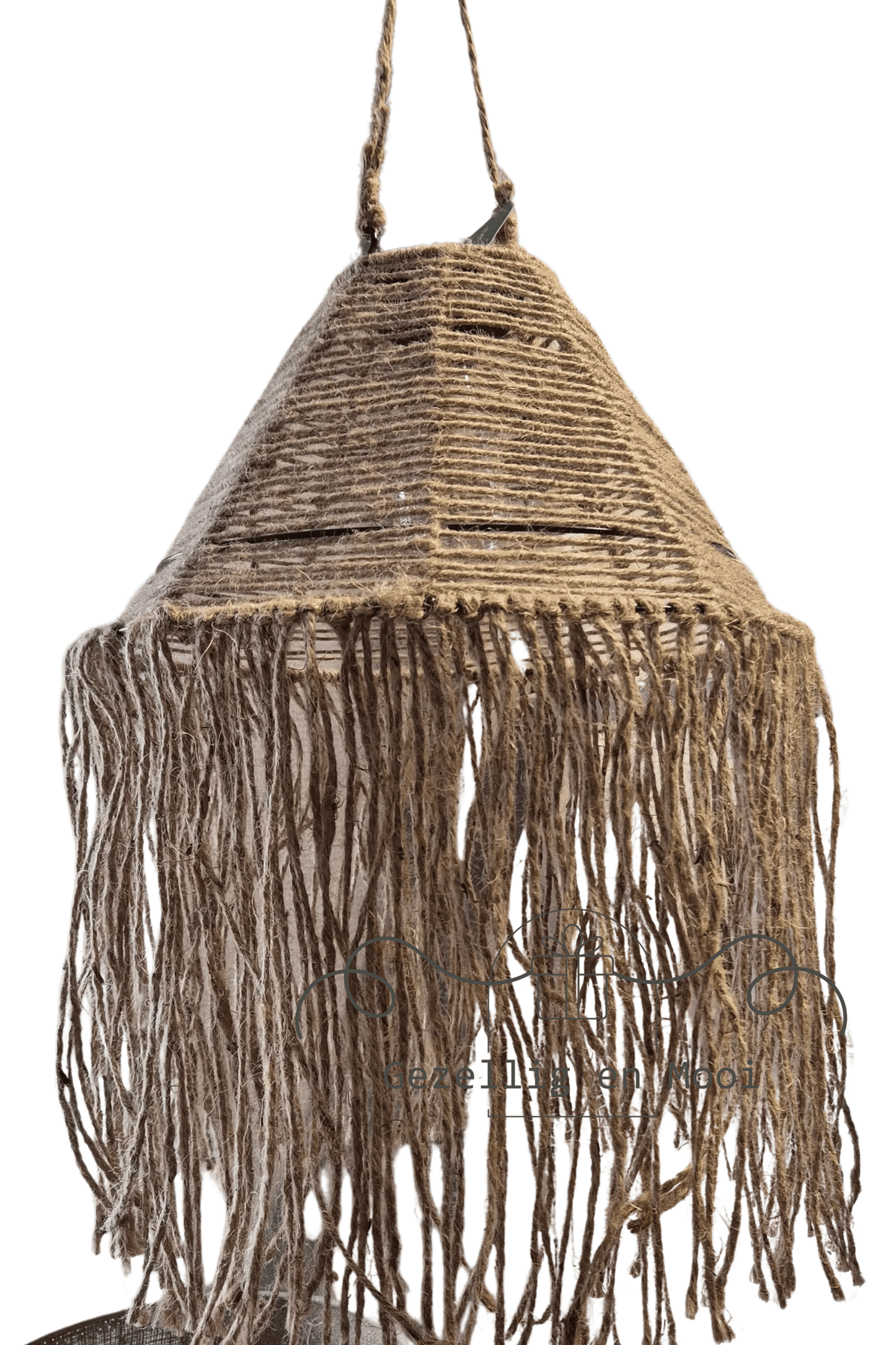 Solar lamp jute met franjers - Gezellig en Mooi