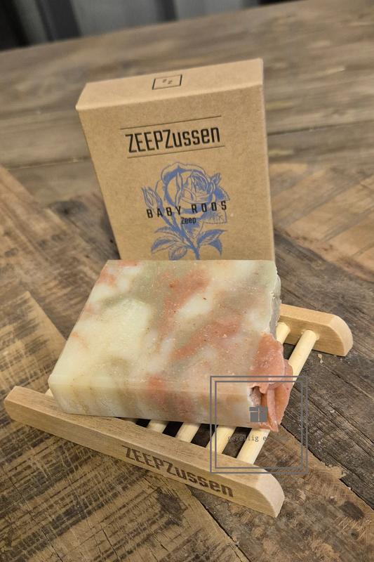 Zeepzussen houten zeepschaal