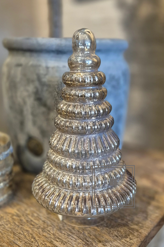 Kerstboom bruin glas 14x24