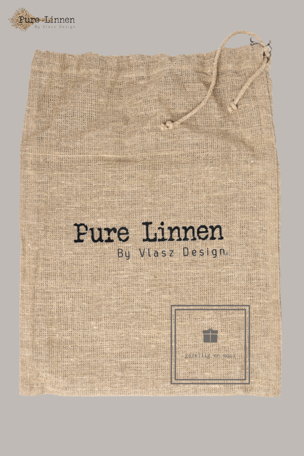 Pure Linnen Gordijn Esther Grey met lus 200x270