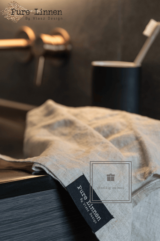 Pure Linnen Gastendoeken Naturel 50x70 set van 2 (Sela)