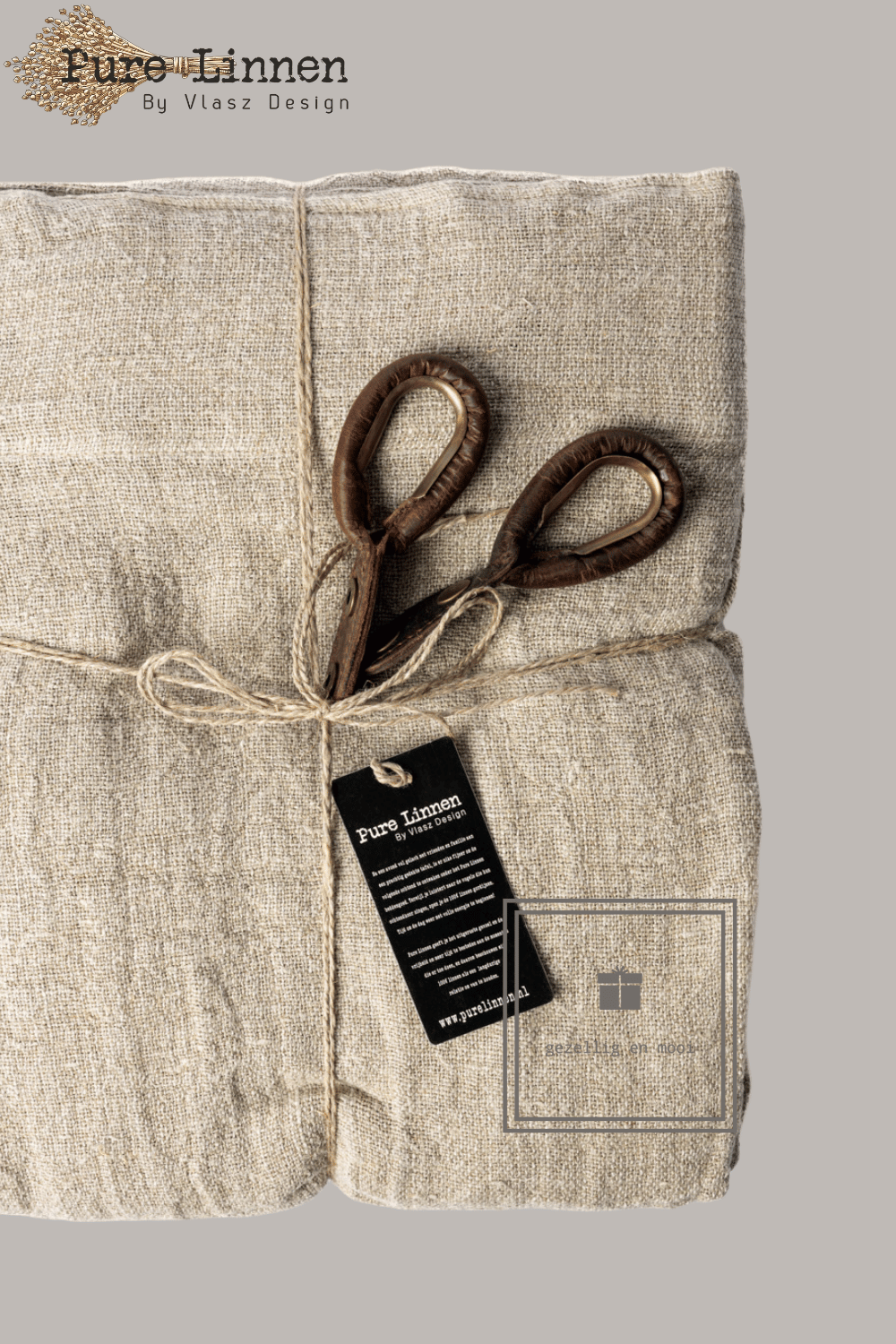 Pure Linnen Gordijn Abigail naturel met lus 200x270