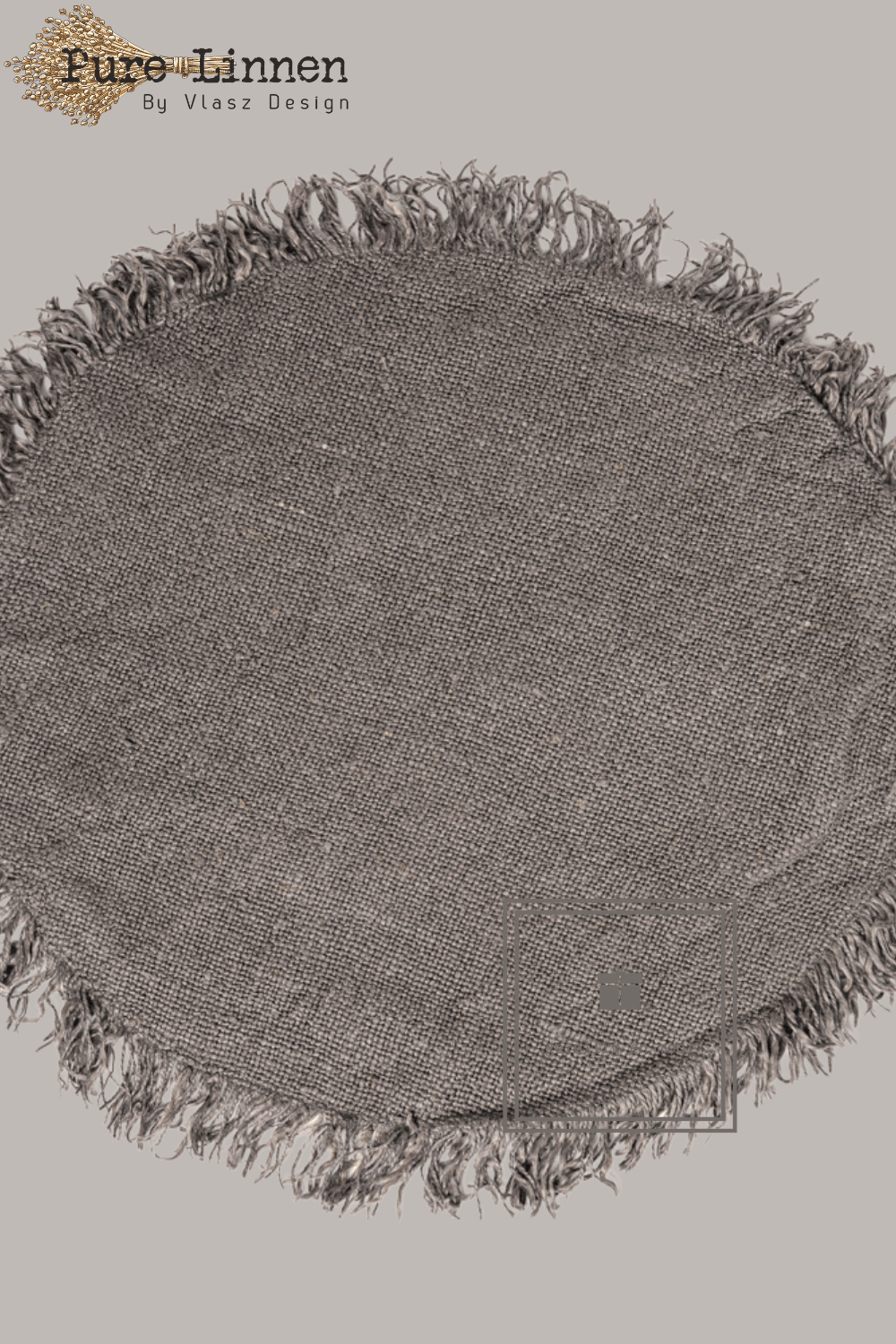 Pure Linnen Placemat Rond Grey 40 (Mara)