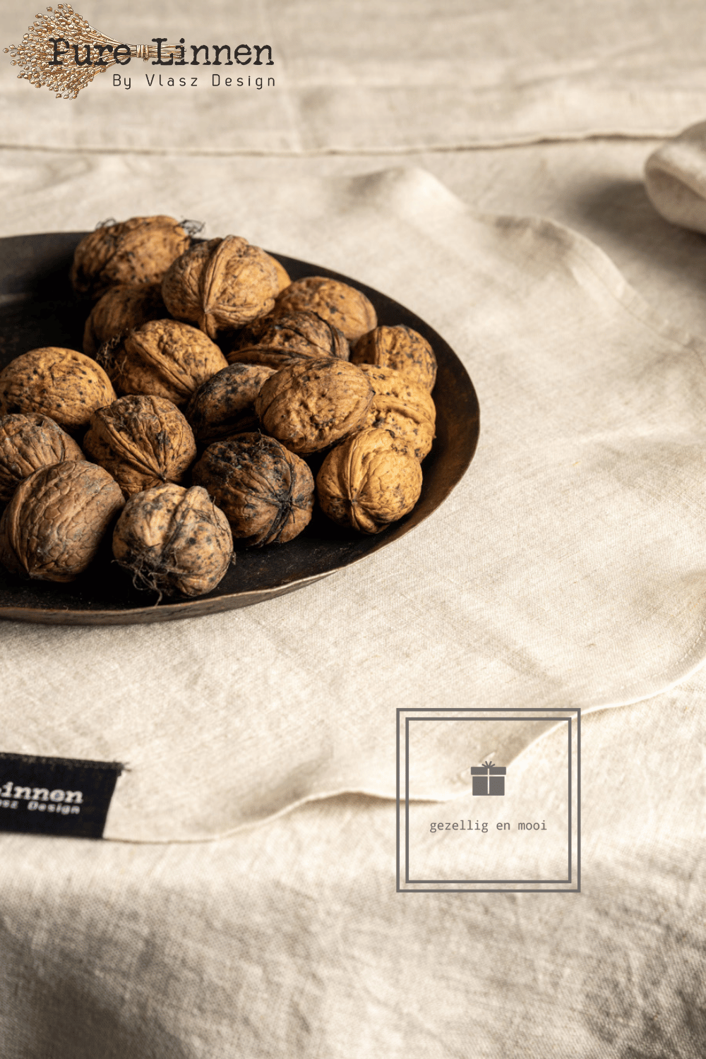 Pure Linnen Placemat Rond Naturel 40 (Eve)