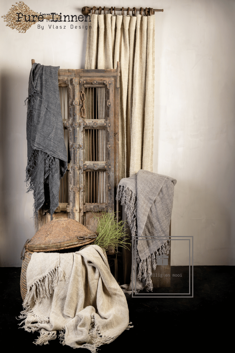 Pure Linnen Plaid Grey 130x190 (Tamar)