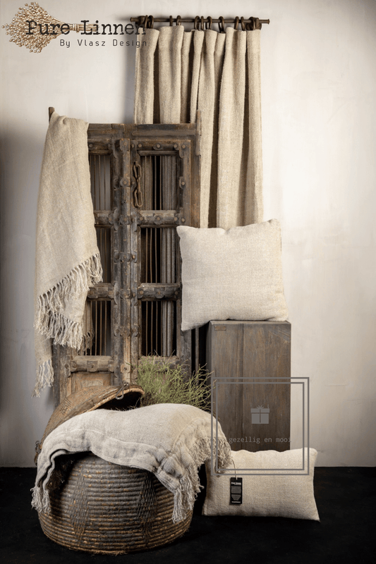 Pure Linnen Plaid Naturel 130x190 (Delilah)