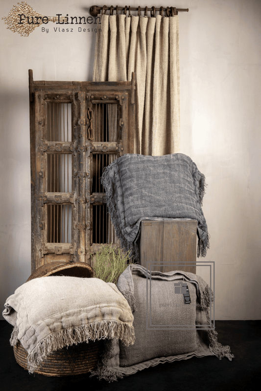 Pure Linnen Sierkussen Rebecca Grey 70x70