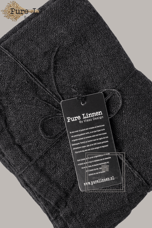 Pure Linnen Theedoek Zwart 50x70 (Sara)