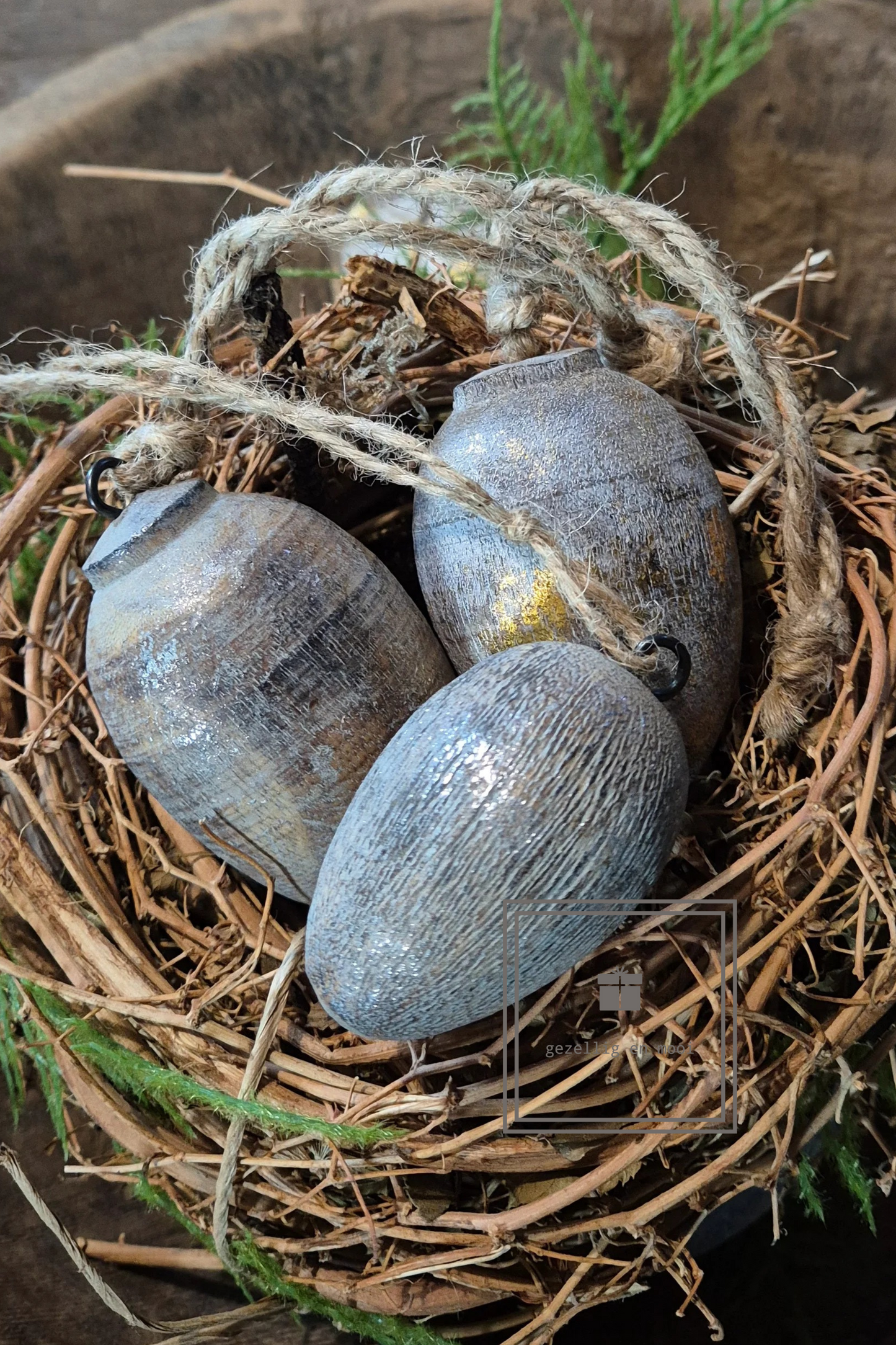 Ei hout naturel Gold