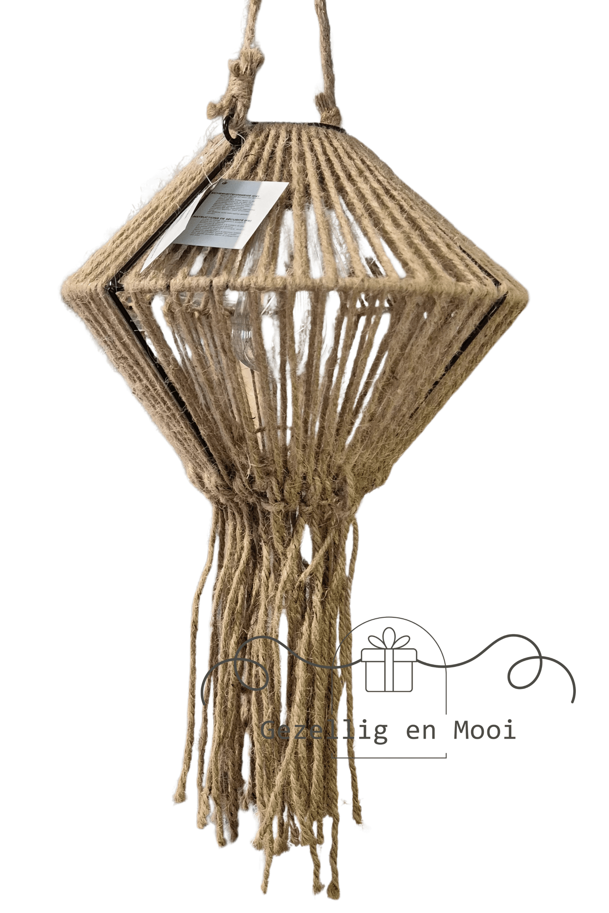 Solar jute kegel vorm - Gezellig en Mooi