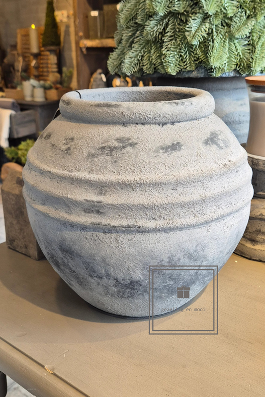 Brynxz bolvase with lines stone black L