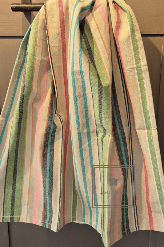 Theedoek veel kleuren streep