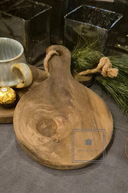 Plank rond met handvat klein