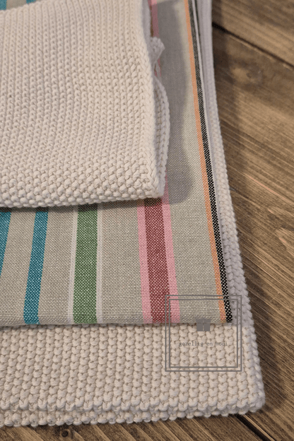 Theedoek veel kleuren streep