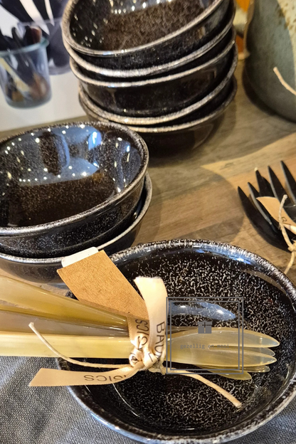 Schaaltje mini antique zwart