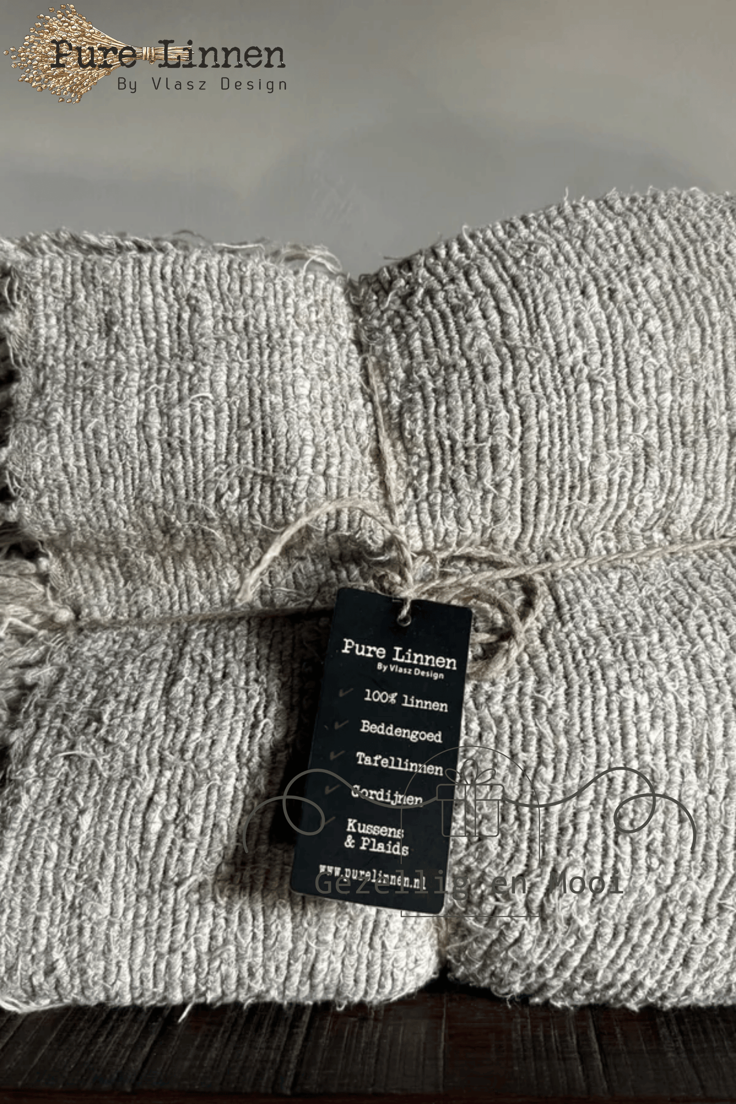 Pure linnen plaid/bedsprei Ada 250/250
