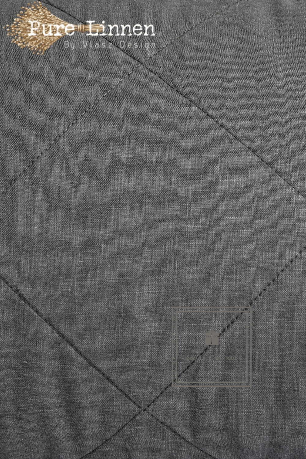 Pure Linnen Sprei Donkergrijs/Diamond 260x260
