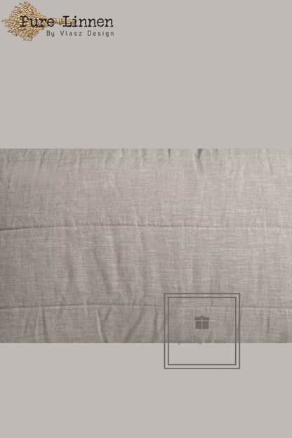 Pure Linnen Bedloper/Bedrunner Naturel/Strepen 70x260