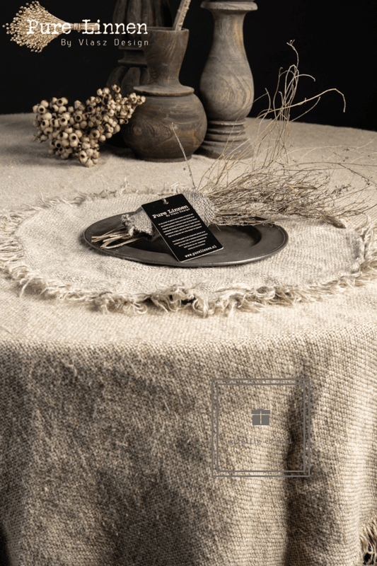 Pure Linnen Placemat Rond Naturel 40 (Ize)