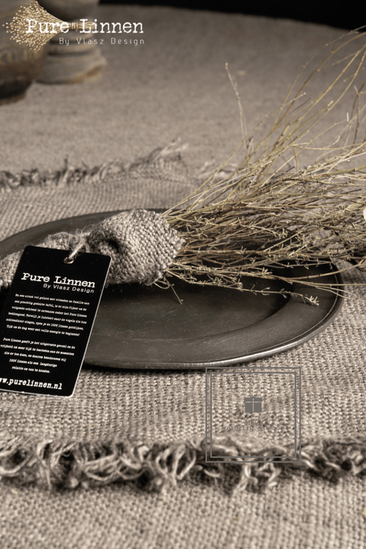 Pure Linnen Placemat Rond Grey 40 (Mara)