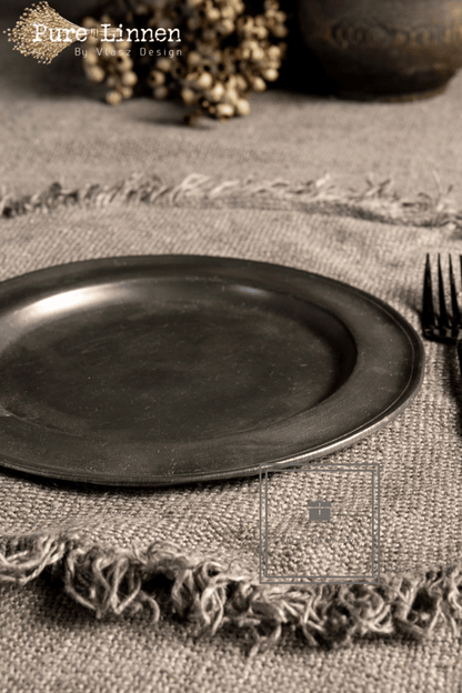 Pure Linnen Placemat Rond Grey 40 (Mara)