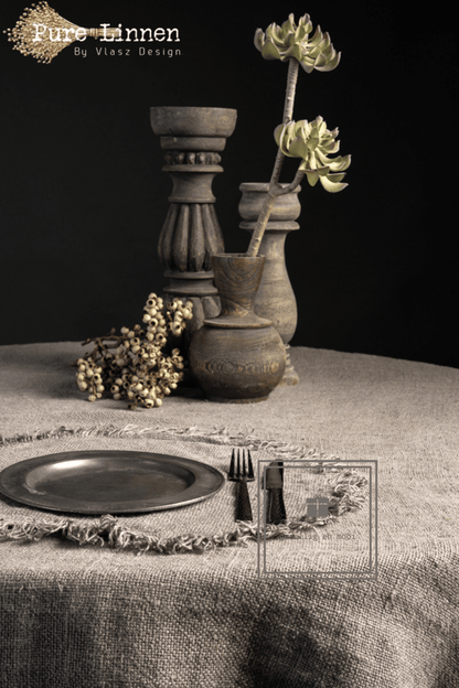 Pure Linnen Placemat Rond Grey 40 (Mara)