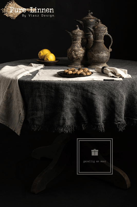 Pure Linnen Placemat Recht Naturel 52x40 (Salome) set van 2