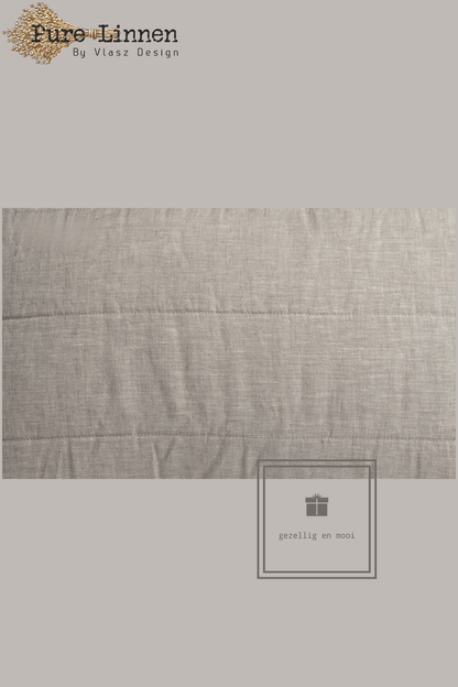 Pure Linnen Sierkussen Naturel/Strepen inc binnenkussen 40x60