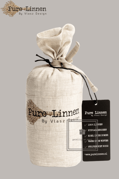 Pure Linnen Sierkussen Naturel/Strepen inc binnenkussen 40x60