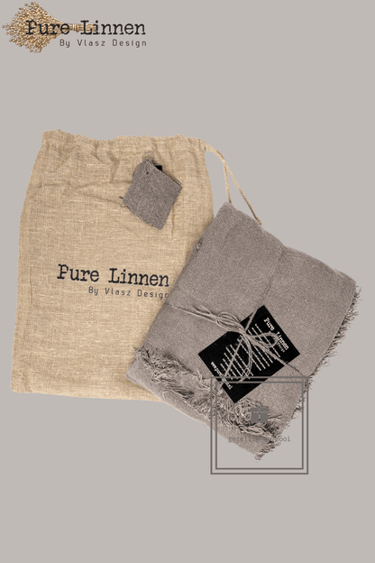 Pure Linnen Tafelkleed Recht Grey 140x260 (Hadassa)