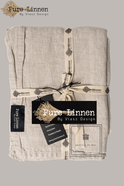 Pure Linnen Tafelkleed Recht Naturel 140x260 (Phoebe)