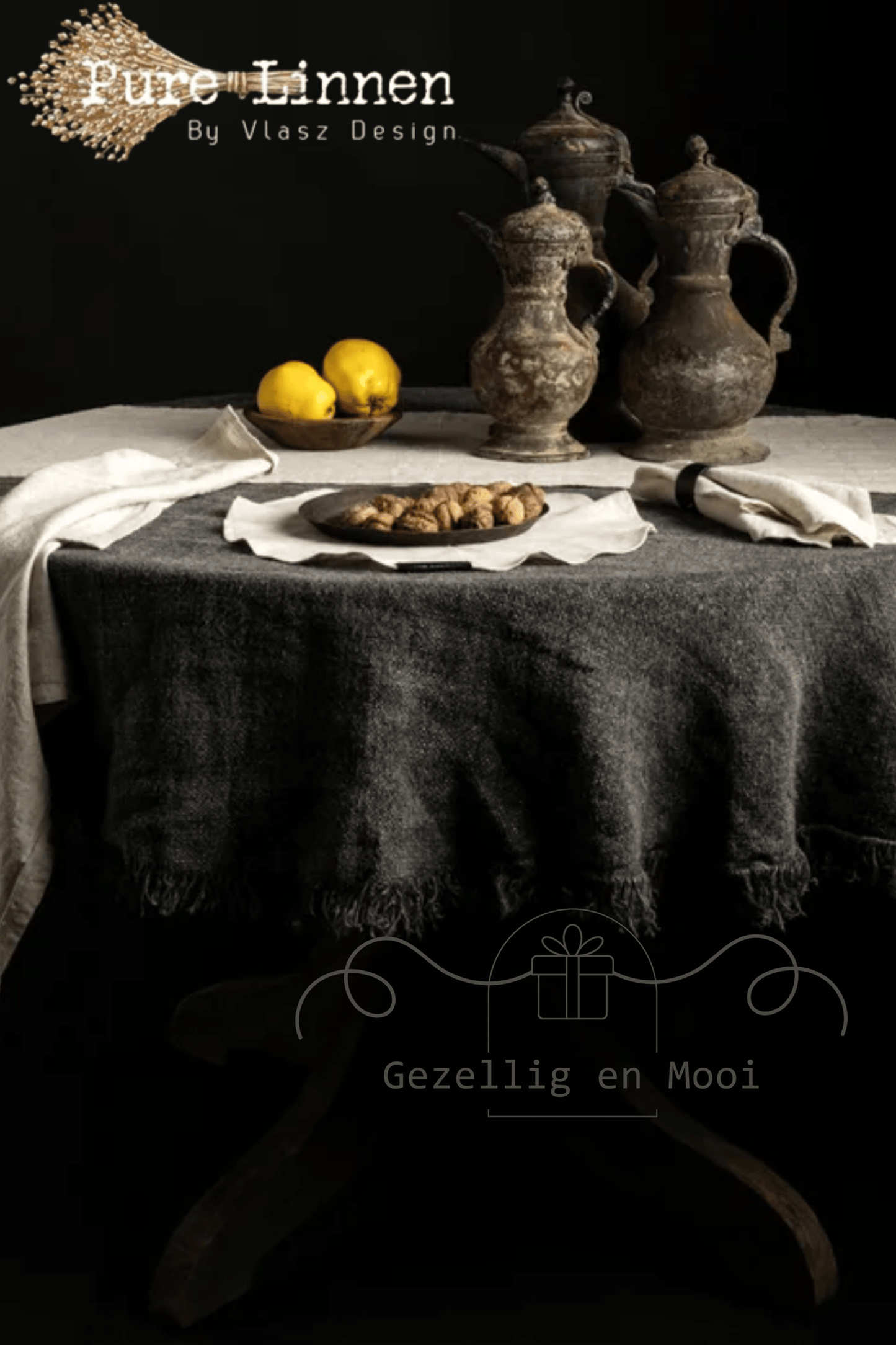 Pure linnen servetten Leah set van 2 Naturel