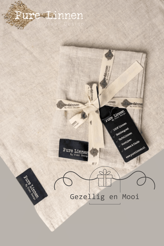 Pure linnen servetten Leah set van 2 Naturel