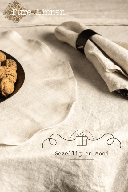 Pure linnen servetten Leah set van 2 Naturel