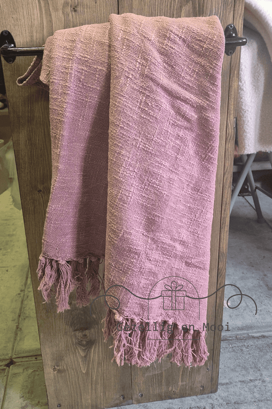 Plaid Mila pink - Gezellig en Mooi
