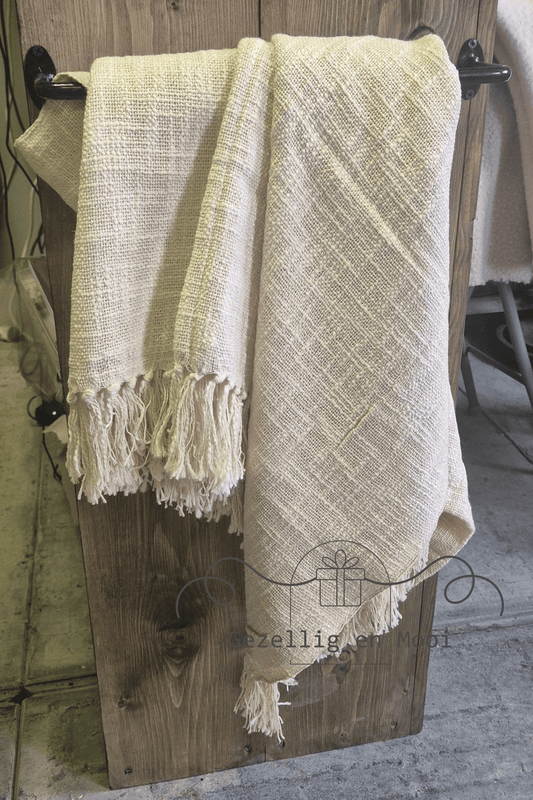 Plaid Mila ecru - Gezellig en Mooi