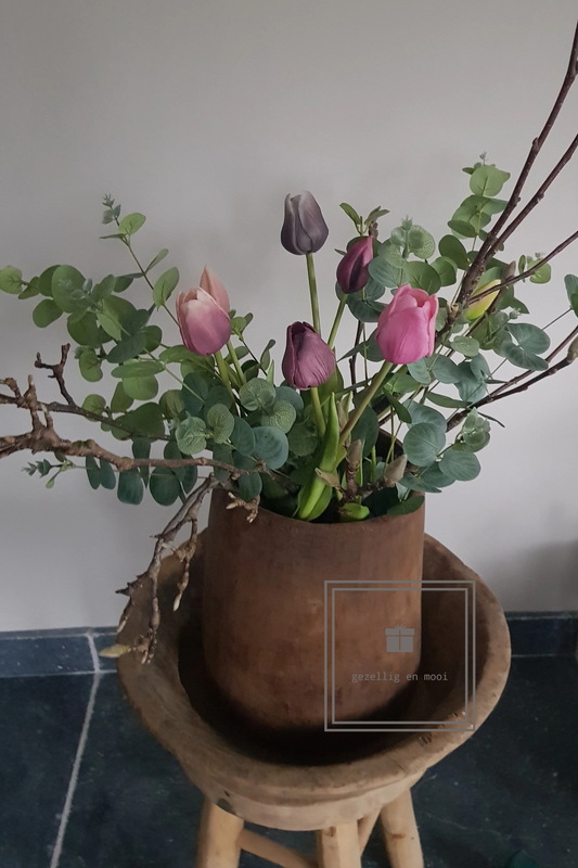 Oude houten pot